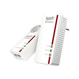 AVM FRITZ!Powerline 1260E - WLAN Set - Powerline Adapterkit 1GbE, HomePlug AV (HPAV) 2.0, IEEE 1901 - Wi-Fi 5 - Dual-Ban