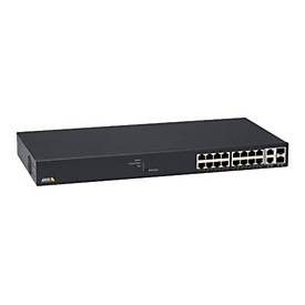 Axis T8516 - Switch - managed - 16 x 10/100/1000 (PoE+) + 2 x 10/100/1000/SFP - Desktop, an Rack montierbar - PoE+ (240 