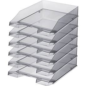 Bac à courrier HAN, gris transparent, 6 pièces