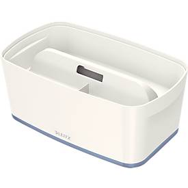 Bac de rangement MyBox Leitz, format A5, pour ustensiles, blanc/gris