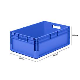 Bac Euro léger ELB 6220, en PP, volume 43,7 L, sans couvercle, bleu