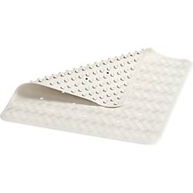 Badematte Rubbermaid® Safti-Grip®, mit Saugnäpfen, schimmelresistent, latexfrei, L 571 x B 355 mm, Gummi, weiß