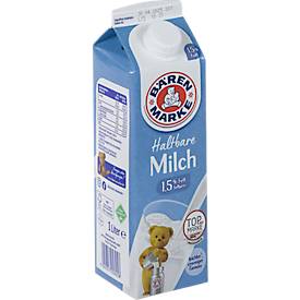 Bärenmarke H-Milch, Fettgehalt 1,5 %, homogenisiert, ultrahocherhitzt, 12 x 1 l