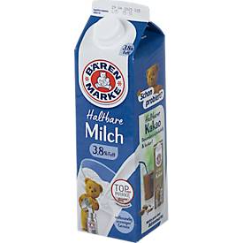 Bärenmarke H-Vollmilch, Fettgehalt 3,5 %, homogenisiert, ultrahocherhitzt, 12 x 1 l