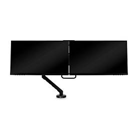 Bakker Elkhuizen Monitorarm BE Universal Crossbar, für 2 Displays 17-35″ höhenverstellbar, um 360° drehbar, schwenkbar, Kabelmanagement, schwarz