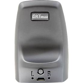 BakkerElkhuizen DXT 2 Precision Mouse Wireless, kabellos, vier DPI Stufen (500, 1000, 1500, 2000), Laser-Sensor, Plug & Play, ergonomisch, für Rechts- und Linkshänder, B 55 x H 80 x T 44 mm, grau/silber