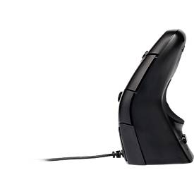 BakkerElkhuizen DXT 3 Precision Mouse, 7 Tasten, 4 DPI Stufen (800, 1200, 1600, 2400), kabelgebunden, 1,5 m Kabel, ergonomisch, USB-C, schwarz
