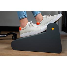 BakkerElkhuizen Fußstütze FootRest No.3, ergonomisch, geräuschlos, kippbar, 2 Höheneinstellungen, dunkelgrau