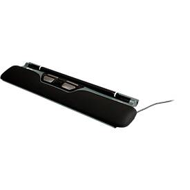 BakkerElkhuizen Maus ErgoSlider+, zentral, ergonomisch, kabelgebunden, Rollstab, 4 Tasten, USB-A/USB-C, schwarzgrau