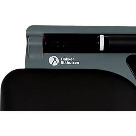 BakkerElkhuizen Maus ErgoSlider+, zentral, ergonomisch, kabelgebunden, Rollstab, 4 Tasten, USB-A/USB-C, schwarzgrau