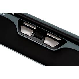 BakkerElkhuizen Maus ErgoSlider+, zentral, ergonomisch, kabelgebunden, Rollstab, 4 Tasten, USB-A/USB-C, schwarzgrau