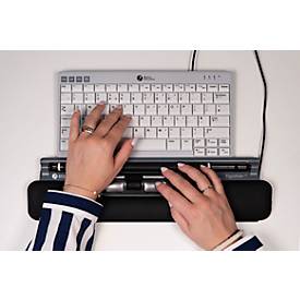 BakkerElkhuizen Maus ErgoSlider+, zentral, ergonomisch, kabelgebunden, Rollstab, 4 Tasten, USB-A/USB-C, schwarzgrau