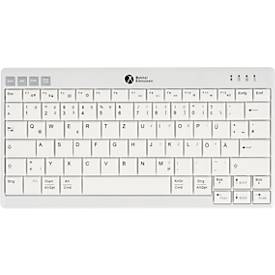 BakkerElkhuizen Tastatur UltraBoard 950 V2 Wireless, Bluetooth, 3 m Reichweite, HotKeys, USB-C, QWERTZ, hellgrau