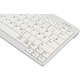 BakkerElkhuizen Tastatur UltraBoard 950 V2 Wireless, Bluetooth, 3 m Reichweite, HotKeys, USB-C, QWERTZ, hellgrau