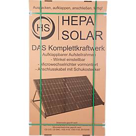 Balkonkraftwerk HEPA Solar Premium 800, Leistung 800 W, Mikrowechselrichter mit WLAN, 5 m Kabel, schwarz