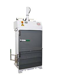 Ballenpresse HSM V-Press 503 eco, 2 vertikale Umreifungen, geeignet für Ballenentnahmewagen, Presskraft 30 kN, Kniehebelverschluss