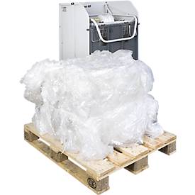 Ballenpresse HSM V-Press 60, manuell, 3 Umreifungen in Kreuzabbindung für Ballen bis 40 kg, mit Lenk- & Bockrollen