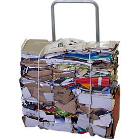 Ballenpresse HSM V-Press 60, manuell, 3 Umreifungen in Kreuzabbindung für Ballen bis 40 kg, mit Lenk- & Bockrollen