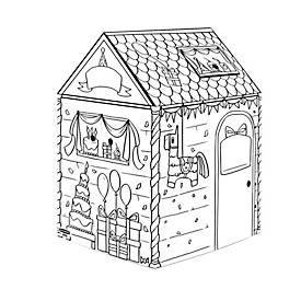 Bankers Box Spielhaus XL Geburtstag, FSC-zertifizierte Wellpappe, weiß, ab 3 Jahren, B 813 x T 813 x H 1213 mm, weiß