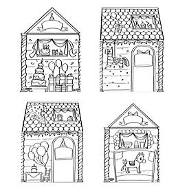 Bankers Box Spielhaus XL Geburtstag, FSC-zertifizierte Wellpappe, weiß, ab 3 Jahren, B 813 x T 813 x H 1213 mm, weiß