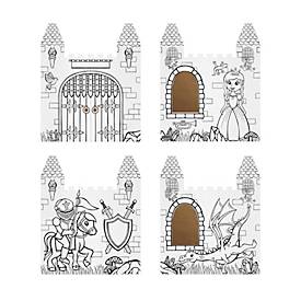 Bankers Box XL Burg, Pappburg zum Ausmalen und Spielen, FSC-Karton, werkzeugfrei aufbauen, 940 x 1088 x 940 mm, ab 3 Jahren, weiß