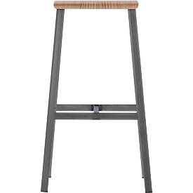 Barhocker Meeting Point, Industriedesign, Eiche-Echtholz Furnier, Rohstahlbeine, Sitzhöhe 770 mm, 2 Stück