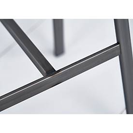 Barhocker Meeting Point, Industriedesign, weiß, Rohstahlbeine, Sitzhöhe 770 mm, 2 Stück