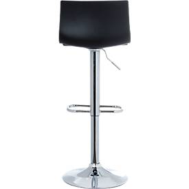 Barhocker Paperflow Sacramento, PP-Sitz, höhenverstellbar, 360° drehbar, H 590-815 mm, schwarz, 2er-Set