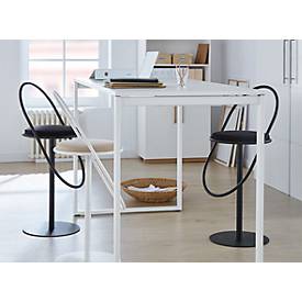 Barhocker Paperflow Saturne, mit Rückenlehne, Sitzhöhe 765 mm, gepolstert, zu 100 % recycelbar, Bezug Samt, diverse Farben Gestell & Bezug