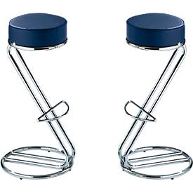 Barhocker Zeta, dunkelblau, 2 Stück