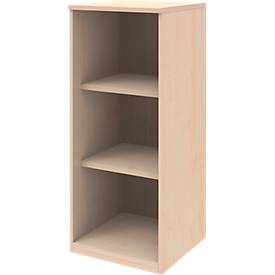 BARI boekenkast, 3 OH, 2 legborden, spaanplaat, B 427 x D 430 x H 1117 mm, ahorndecor