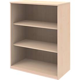 BARI boekenkast, 3 OH, 2 legborden, spaanplaat, B 819 x D 430 x H 1117 mm, ahorndecor