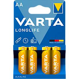 Batterie AA/Mignon VARTA Longlife, hohe Lebens- & Lagerdauer, 1,5 V, 4 Stück