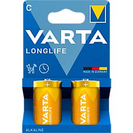 Batterie Baby C VARTA Longlife, hohe Lebens- & Lagerdauer, 1,5 V, 2 Stück