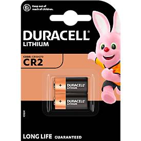 Batterie Duracell Lithium CR2, 2 Stück, Duralock Power Preserve Technologie