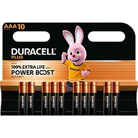 Batterien Duracell Plus Extra Life, Micro AAA, Spannung 1,5 V, 10 Stück