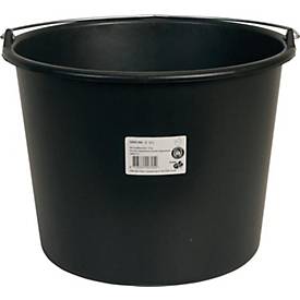 Baueimer GRIPLINE, 12 l, Kunststoff, Liter-Skala, schwarz