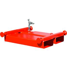 Bauer Big-Bag-Traverse TBB-E, für Stapler, L 650 x B 610 x H 145 mm, bis 1000 kg, Stahl, Feuerrot