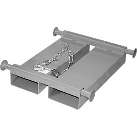 Bauer Big-Bag-Traverse TBB-E, für Stapler, L 650 x B 610 x H 145 mm, bis 1000 kg, Stahl, Mausgrau