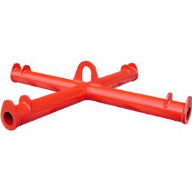 Bauer Big-Bag-Traverse TBB, für Kran, L 1100 x B 1100 x H 215 mm, bis 2000 kg, Stahlrohr, Feuerrot