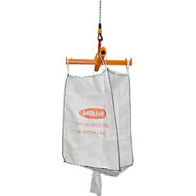 Bauer Big-Bag-Traverse TBB, für Kran, L 1100 x B 1100 x H 215 mm, bis 2000 kg, Stahlrohr, Gelborange