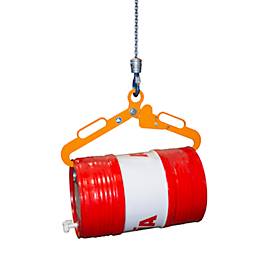 Bauer Fassgreifer LG 60, bis 150 kg, lackiert, L 685 x B 120 x H 365 mm, gelborange RAL 2000