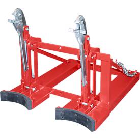Bauer Fasslifter RS-II/91, für Stapler, 2 x 200/220-l-Fässer, L 1185 x B 940 x H 925 mm, bis 1600 kg, Stahl, Feuerrot