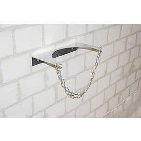 BAUER Gasflaschen-Wandhalterung GWH 320-I, Platz für 1 Gasflasche bis ø 320 mm, L 380 x B 180 x H 50 mm, feuerverzinkt, mit Kettensicherung