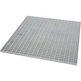Bauer Gitterrost für Edelstahlauffangwannen Typ VAW-4/A, bis 1000 kg/m², B 1185 × T 1185 × H 30 mm, Edelstahl 1.4571