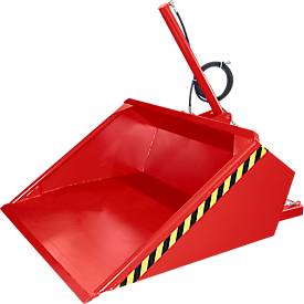 Bauer hydraulische Staplerschaufel DGS 950, Gabelstaplerhydraulik, L 1610 x B 1610 x H 1370 mm, 0,95 m³, bis 1000 kg, Stahl lackiert, feuerrot