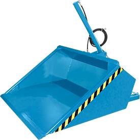 Bauer hydraulische Staplerschaufel DGS 950, Gabelstaplerhydraulik, L 1610 x B 1610 x H 1370 mm, 0,95 m³, bis 1000 kg, Stahl lackiert, lichtblau