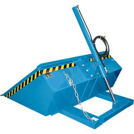 Bauer hydraulische Staplerschaufel DGS 950, Gabelstaplerhydraulik, L 1610 x B 1610 x H 1370 mm, 0,95 m³, bis 1000 kg, Stahl lackiert, lichtblau