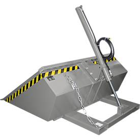 Bauer hydraulische Staplerschaufel DGS 950, Gabelstaplerhydraulik, L 1610 x B 1610 x H 1370 mm, 0,95 m³, bis 1000 kg, Stahl lackiert, mausgrau