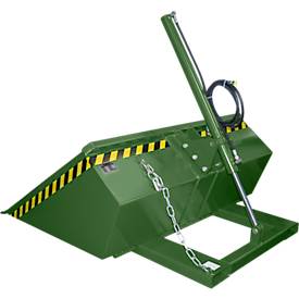 Bauer hydraulische Staplerschaufel DGS 950, Gabelstaplerhydraulik, L 1610 x B 1610 x H 1370 mm, 0,95 m³, bis 1000 kg, Stahl lackiert, resedagrün